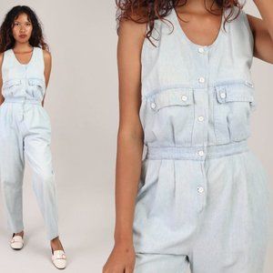 Blue denim jumpsuit XS S